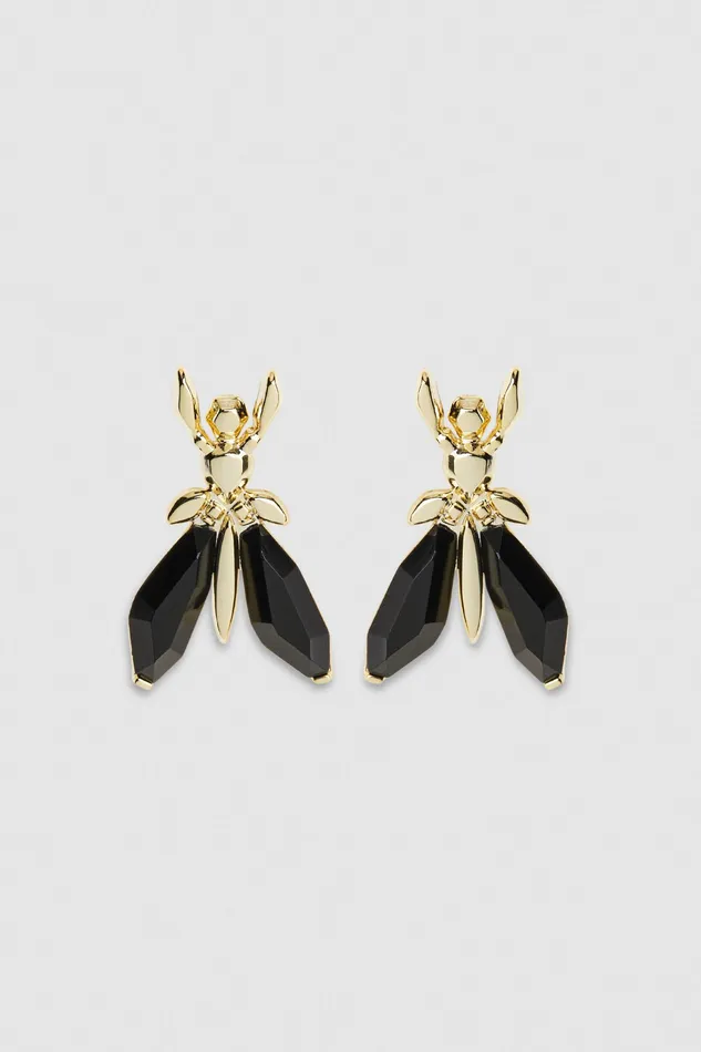 Earrings Women Patrizia Pepe Precious Fly Earrings With Stones Costellation Black Earrings Women Patrizia Pepe Precious Fly Earrings With Stones Costellation Black