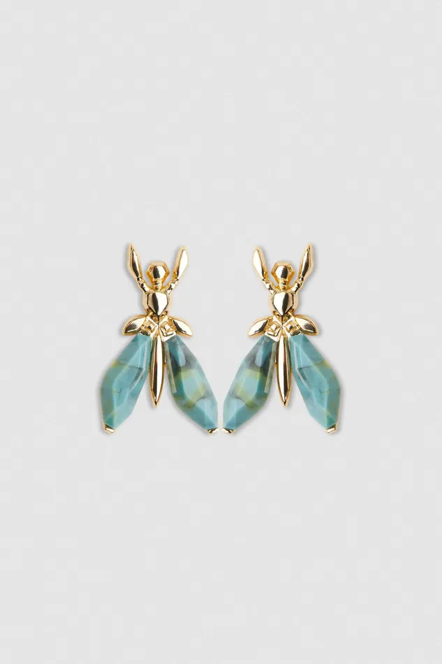 Earrings Women Patrizia Pepe Precious Fly Earrings With Stones Shaded Tuscany Green Earrings Women Patrizia Pepe Precious Fly Earrings With Stones Shaded Tuscany Green