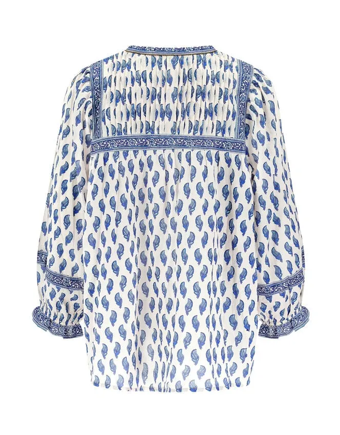 East Embellished Long Sleeve Blouse Blue Women Monsoon Tops and Blouses