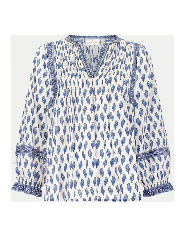 East Embellished Long Sleeve Blouse Blue Women Monsoon Tops and Blouses