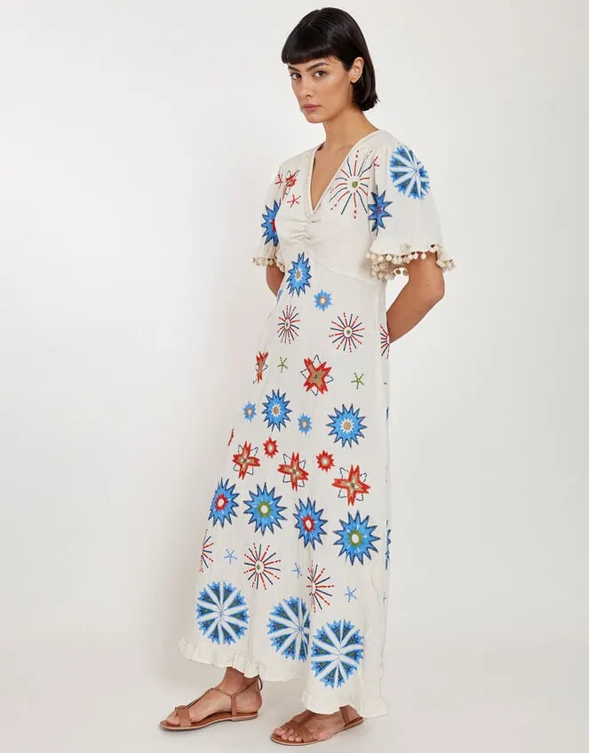 East Embroidered Maxi Dress Ivory Women Monsoon Dresses