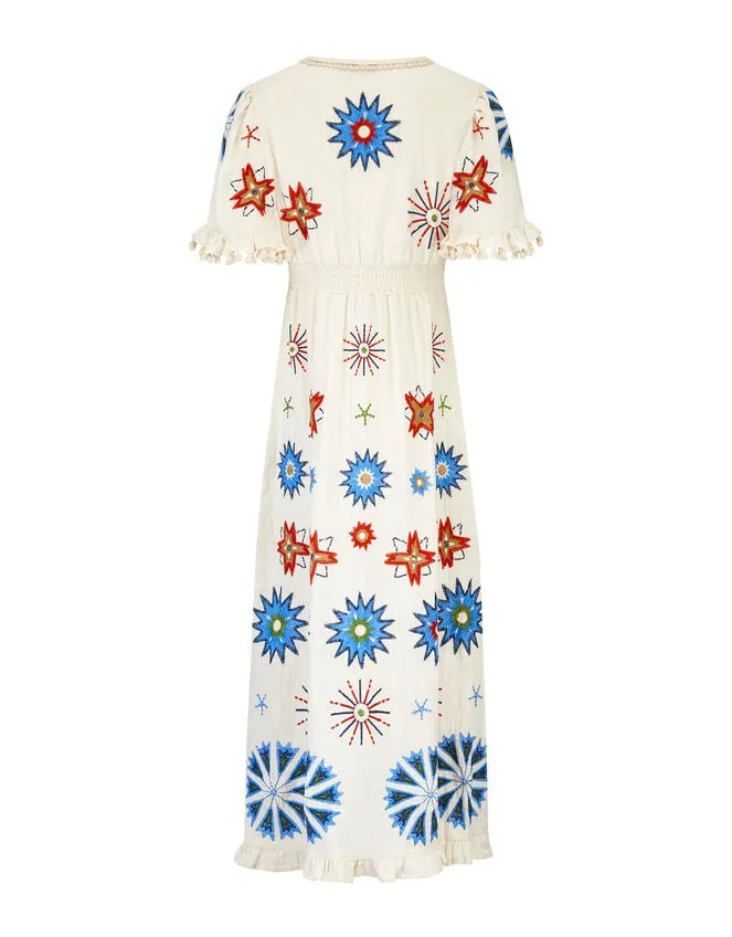 East Embroidered Maxi Dress Ivory Women Monsoon Dresses