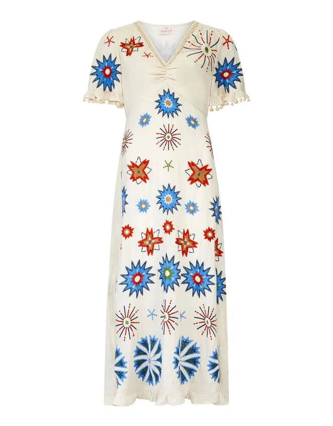 East Embroidered Maxi Dress Ivory Women Monsoon Dresses