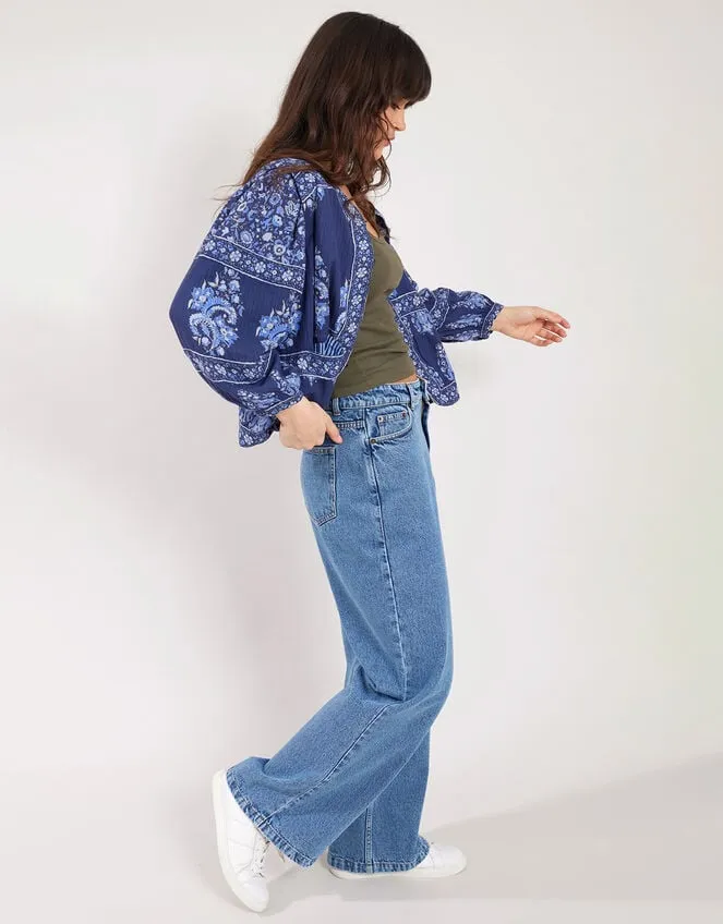 East Print Jacket Blue Women Monsoon Jackets