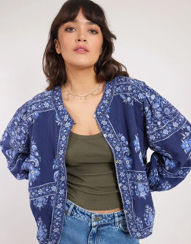 East Print Jacket Blue Women Monsoon Jackets