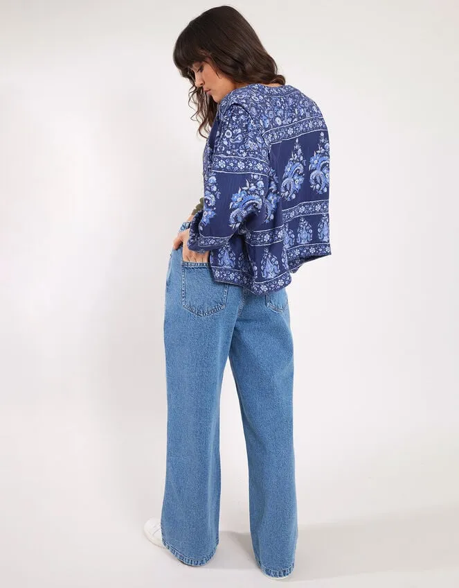 East Print Jacket Blue Women Monsoon Jackets