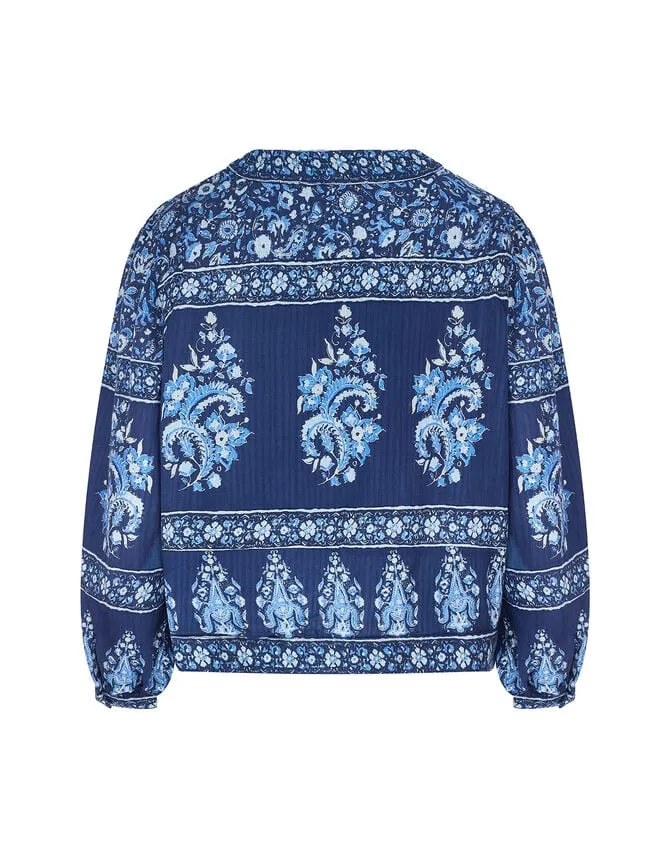 East Print Jacket Blue Women Monsoon Jackets