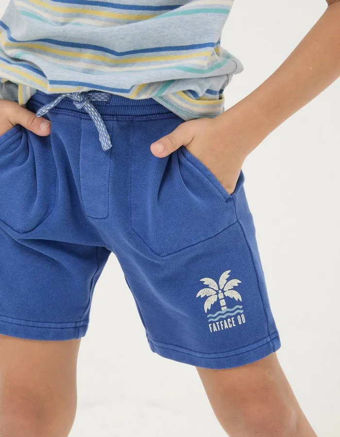 Eddie Sweat Shorts Cobalt Blue Boys FatFace Shorts