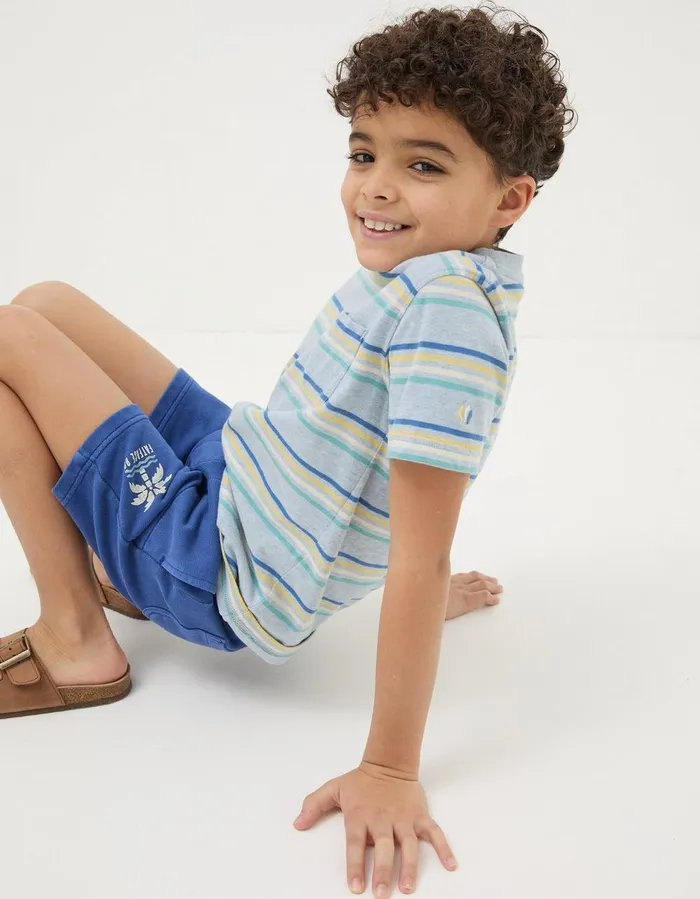 Eddie Sweat Shorts Cobalt Blue Boys FatFace Shorts