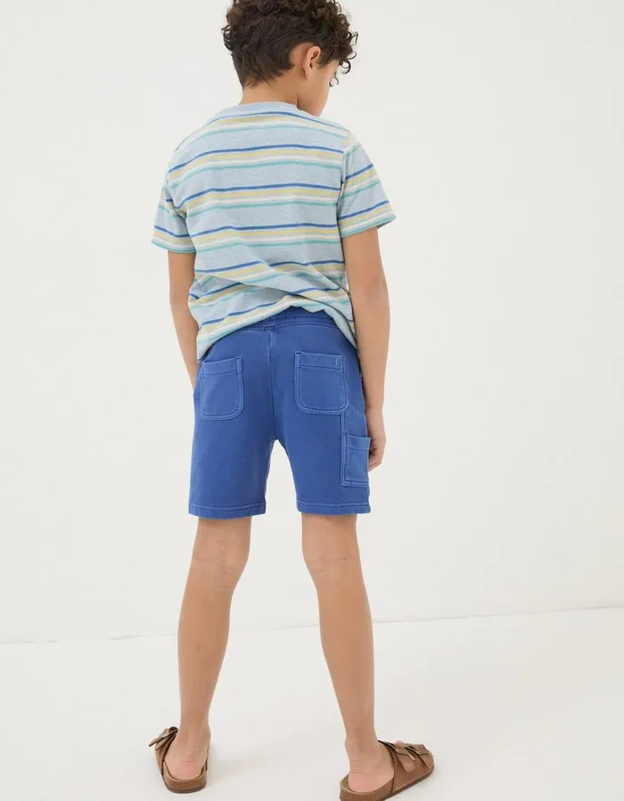 Eddie Sweat Shorts Cobalt Blue Boys FatFace Shorts