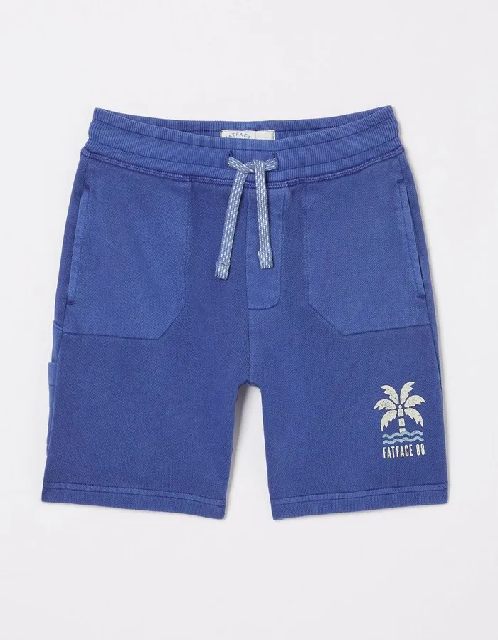 Eddie Sweat Shorts Cobalt Blue Boys FatFace Shorts