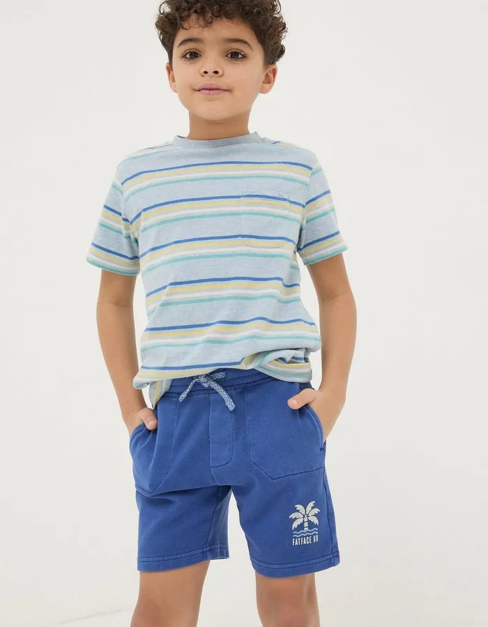 Eddie Sweat Shorts Cobalt Blue Boys FatFace Shorts