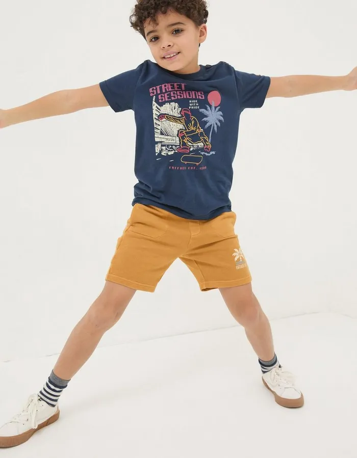 Eddie Sweat Shorts Yellow Boys FatFace Shorts
