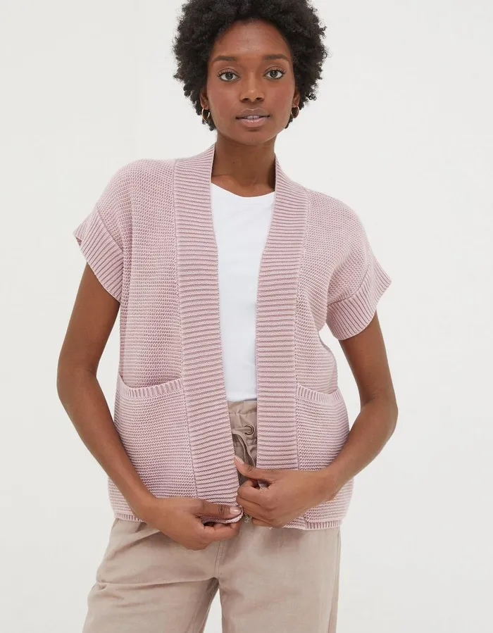 Eden Kimono Dusky Pink Women FatFace Knitwear