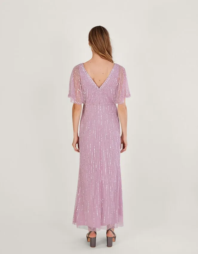 Elizabeth Embellished Maxi Dress In Recycled Polyester Pink Women Monsoon Occasionwear