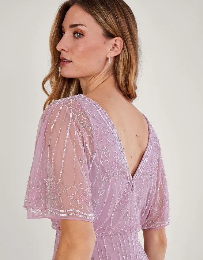 Elizabeth Embellished Maxi Dress In Recycled Polyester Pink Women Monsoon Occasionwear