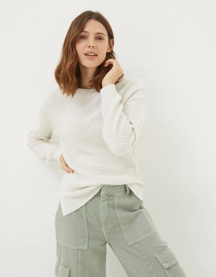 Ellie Jumper Ivory Women FatFace Knitwear