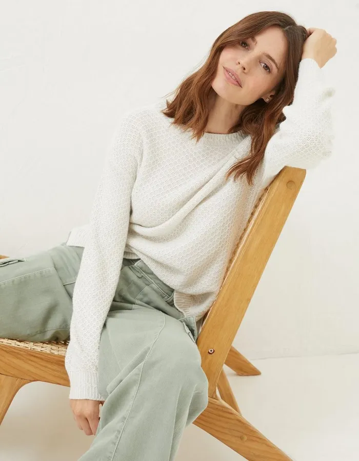 Ellie Jumper Ivory Women FatFace Knitwear
