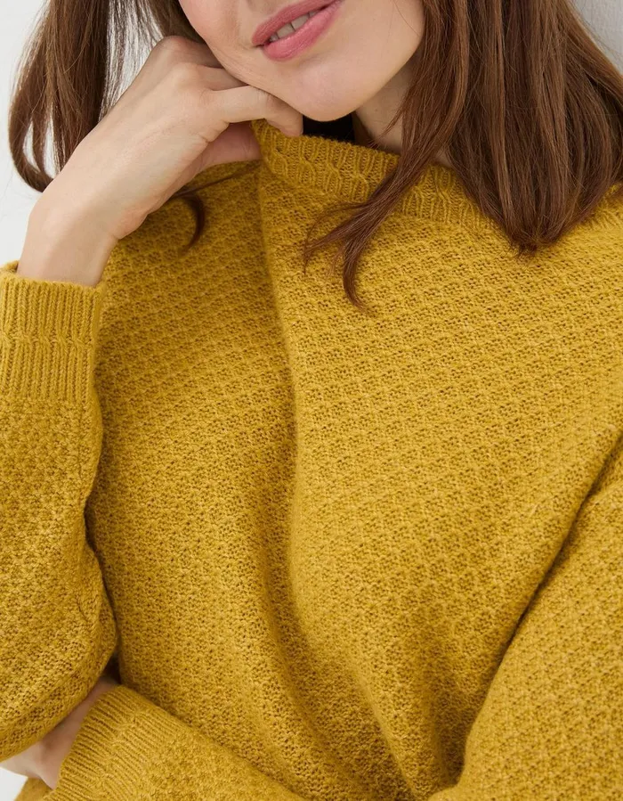 Ellie Jumper Yellow Women FatFace Knitwear