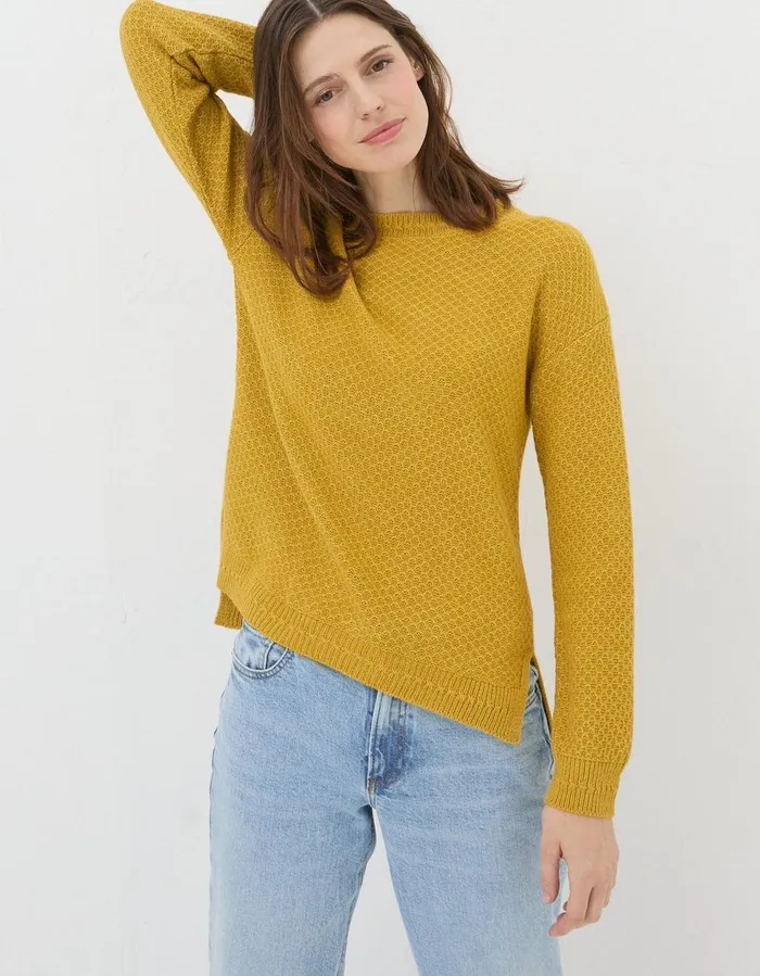 Ellie Jumper Yellow Women FatFace Knitwear