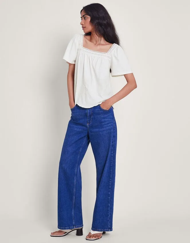 Elodie Embroidered TShirt Ivory Women Monsoon Tops and Blouses