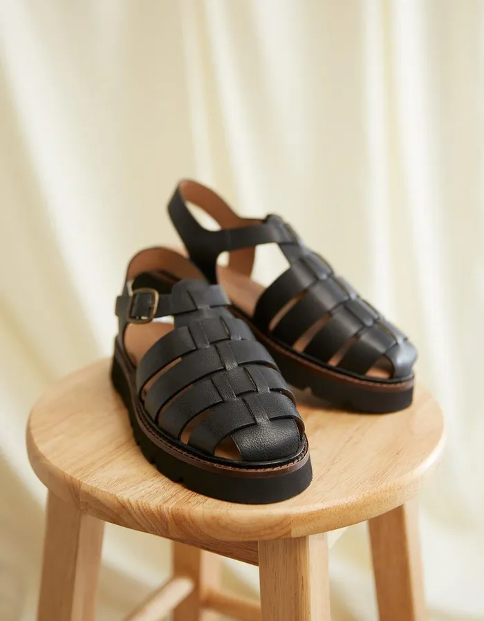 Elodie Fisherman Sandal Black Women FatFace Sandals