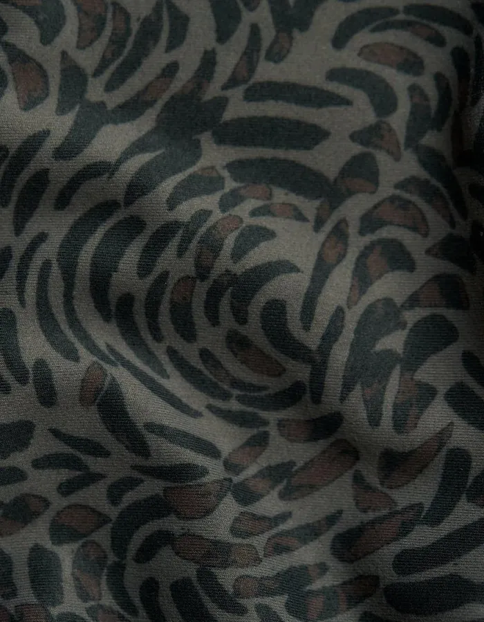 Elowen Print Crop Top Charcoal Grey Women FatFace Nightwear and Loungewear