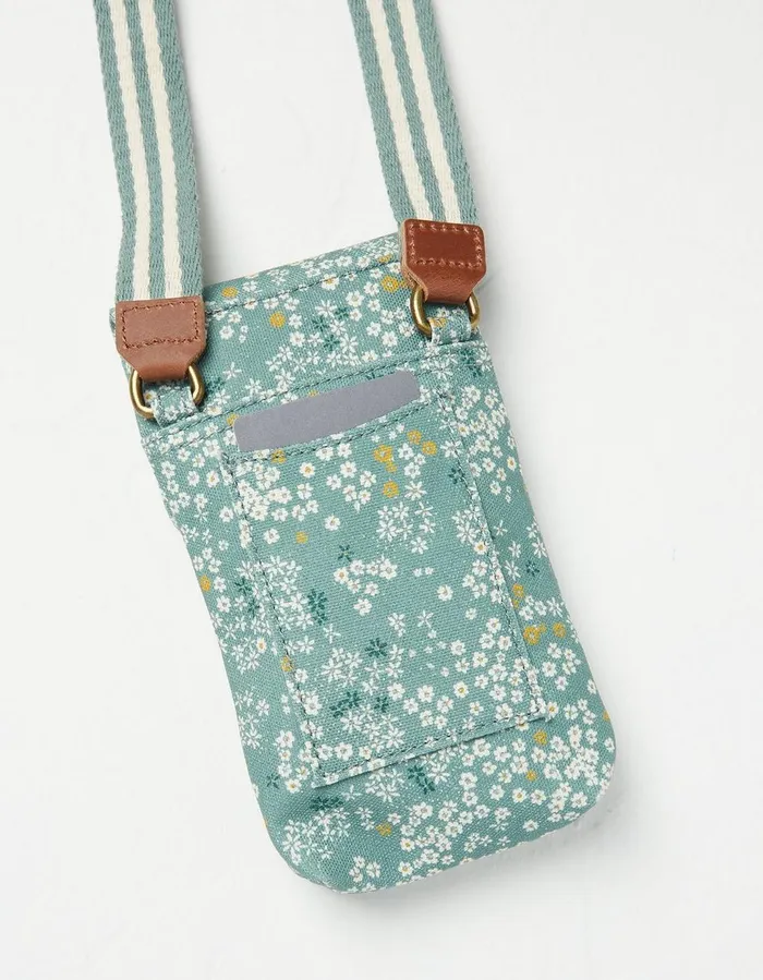 Elsie Canvas Phone Bag Green Haze Women FatFace Bags and Purses