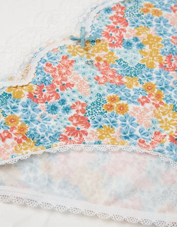 Elsie Floral Mini Knickers Multi Women FatFace Socks Underwear and Tights