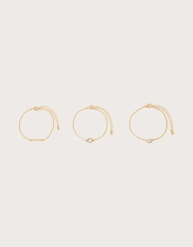 Embellished Bracelets Set Of Three Women Monsoon Jewellery and Hair