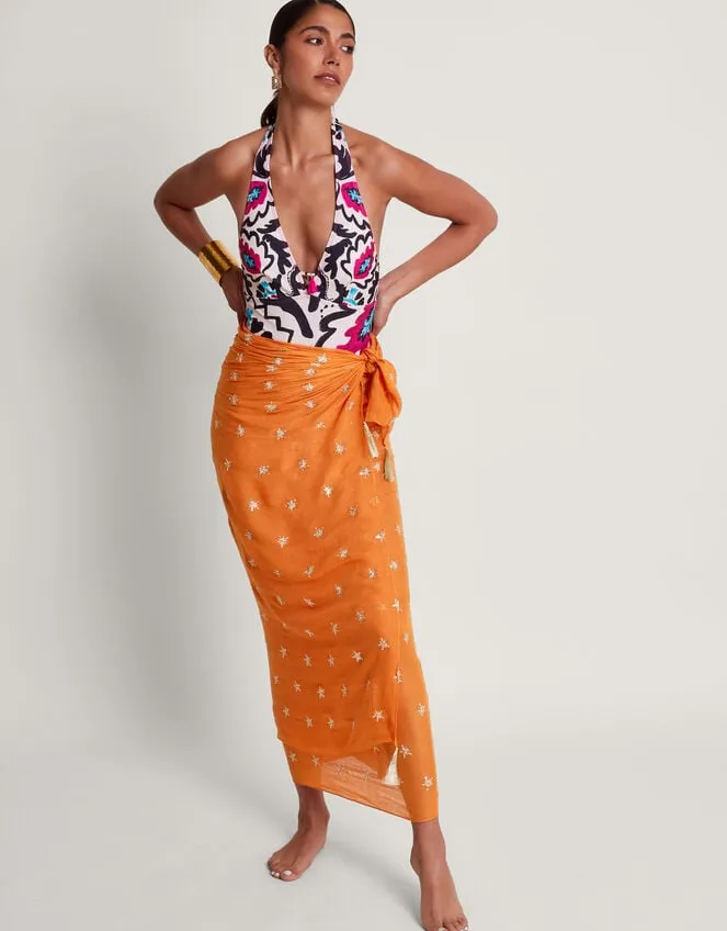 Embellished Lightweight Scarf Orange Women Monsoon Scarves