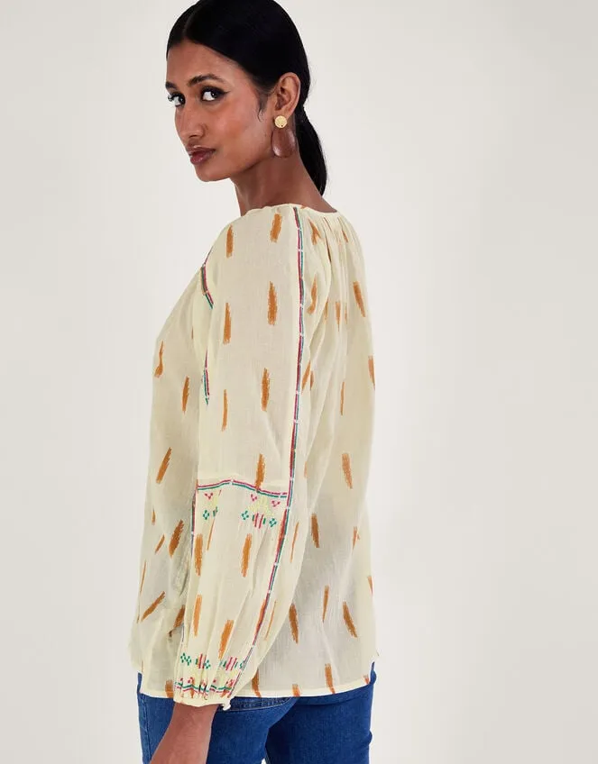 Embroidered Aztec Top Ivory Women Monsoon Tops and Blouses