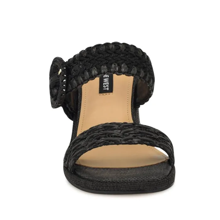 Emerey Woven Slide Sandals Black Women Nine West Sandals