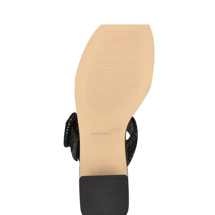 Emerey Woven Slide Sandals Black Women Nine West Sandals