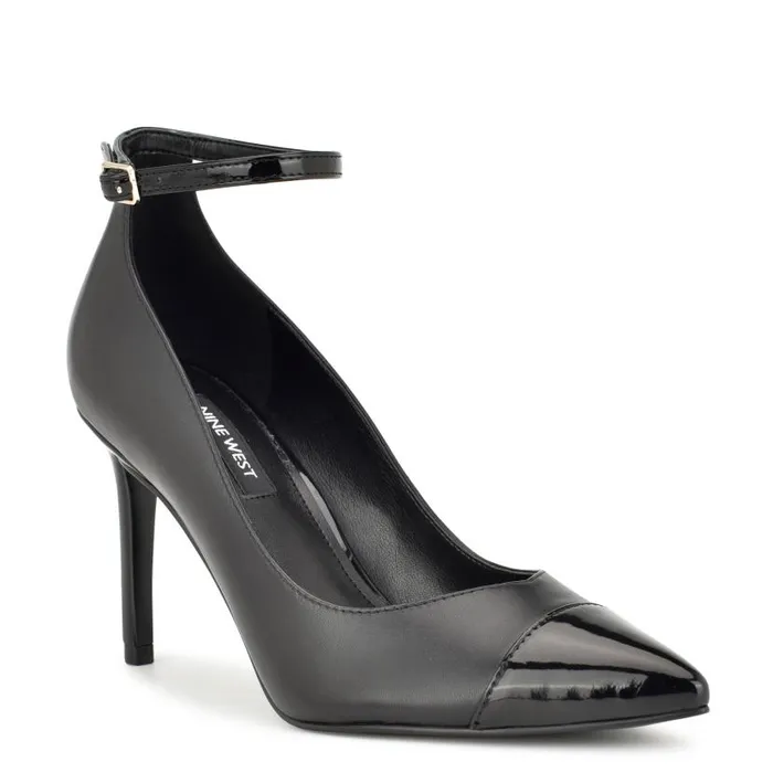 Erenn Ankle Strap Pumps Black Women Nine West Heels
