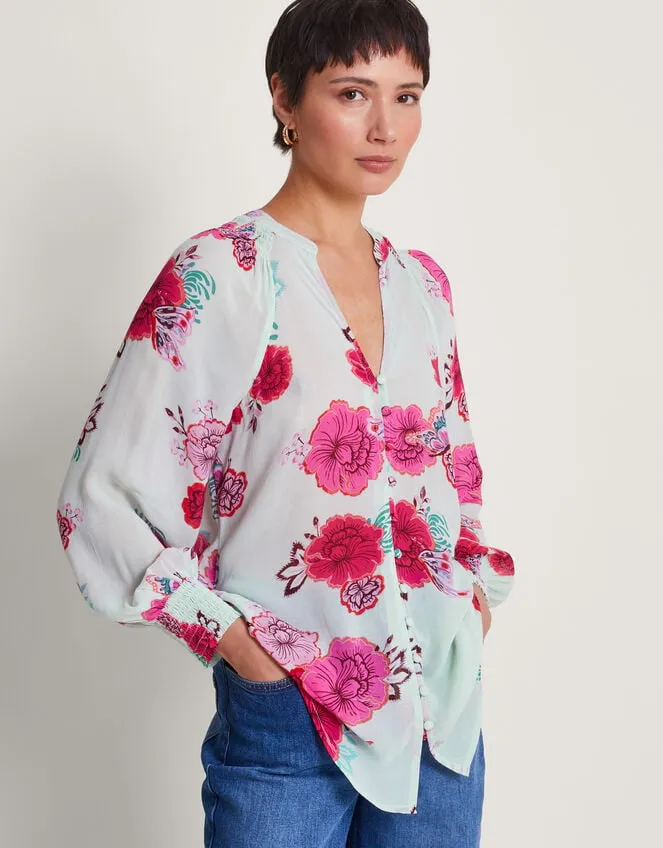 Esme Floral Blouse Green Women Monsoon Tops and Blouses