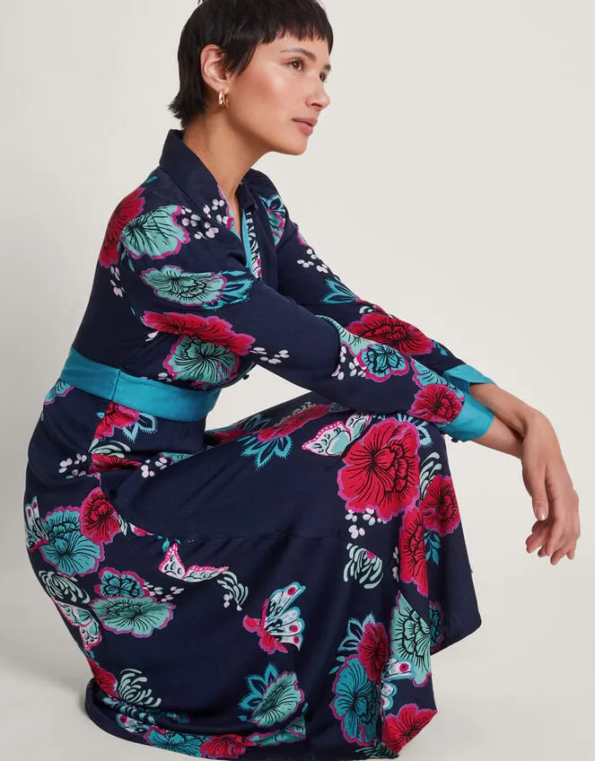 Esme Shirt Dress Blue Women Monsoon Occasionwear