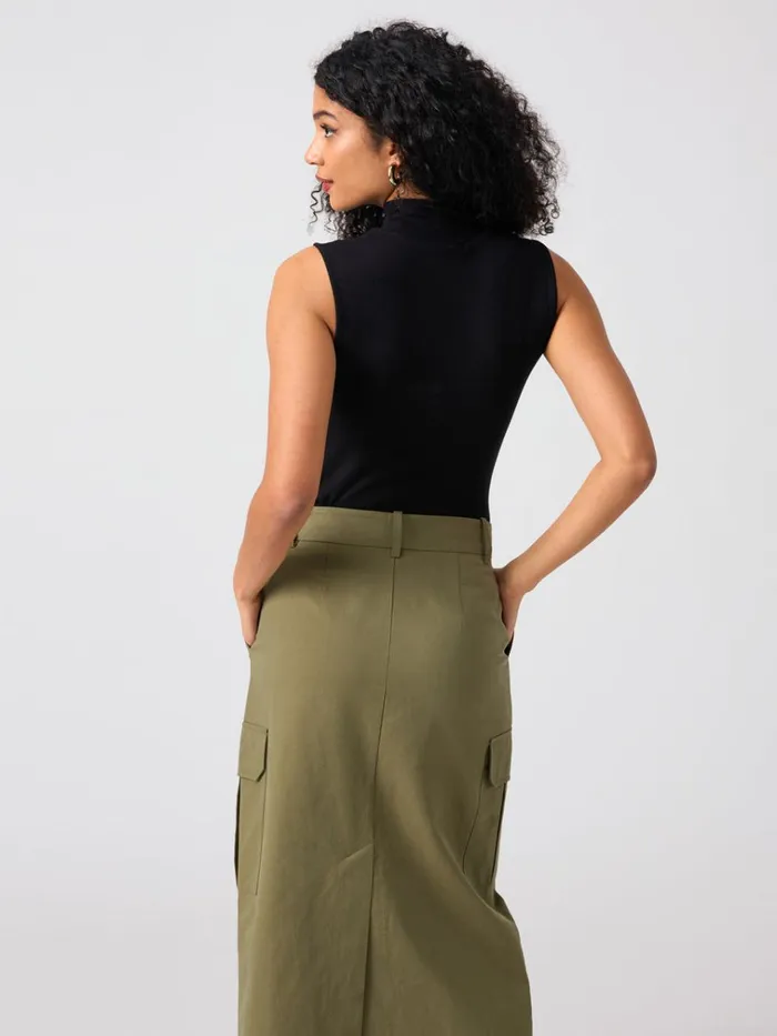 Essential Sleeveless Mock Neck Tank Black Women Sanctuary Clothing Tees and Tops Essential Sleeveless Mock Neck Tank Black Women Sanctuary Clothing Tees and Tops