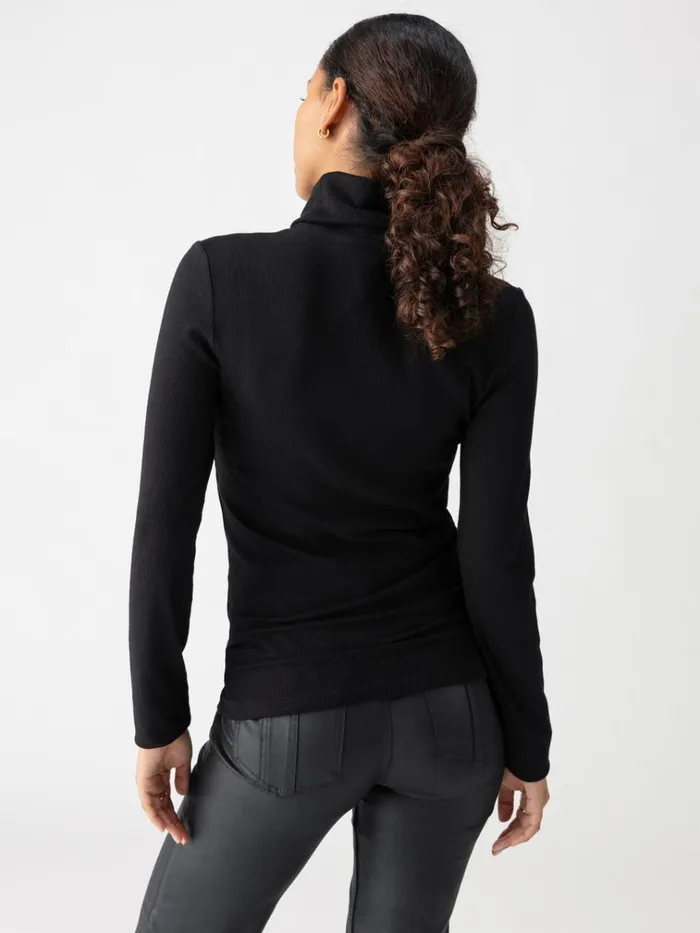 Essential Turtleneck Top Black Women Sanctuary Clothing Tees and Tops Essential Turtleneck Top Black Women Sanctuary Clothing Tees and Tops