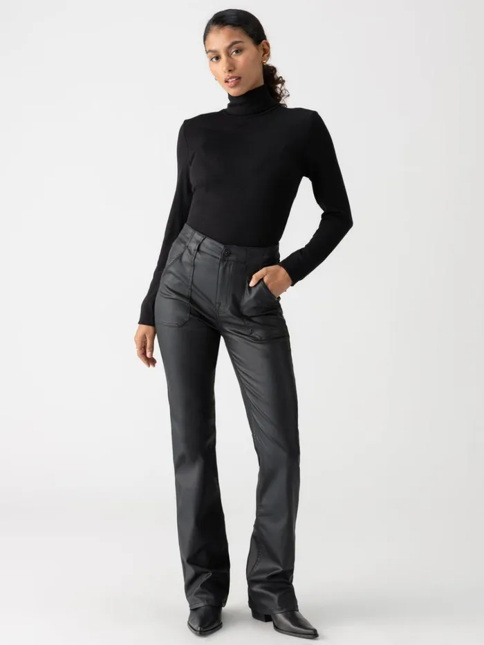 Essential Turtleneck Top Black Women Sanctuary Clothing Tees and Tops Essential Turtleneck Top Black Women Sanctuary Clothing Tees and Tops