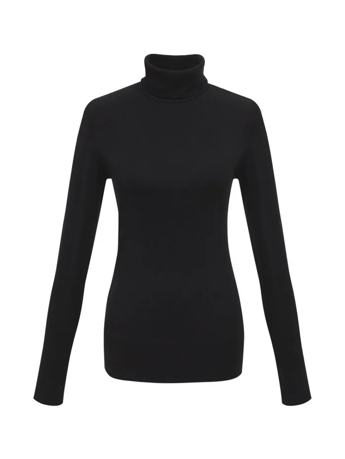 Essential Turtleneck Top Black Women Sanctuary Clothing Tees and Tops Essential Turtleneck Top Black Women Sanctuary Clothing Tees and Tops