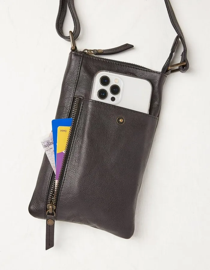 Essie Multi Zip Phone Bag Black Women FatFace Bags and Purses