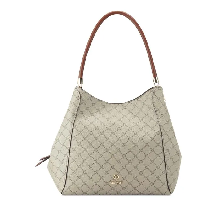 Etta Jet Set Carryall Beige Logomahogany WomenMen Nine West Satchels and Shoulder Bags Etta Jet Set Carryall Beige Logomahogany WomenMen Nine West Satchels and Shoulder Bags