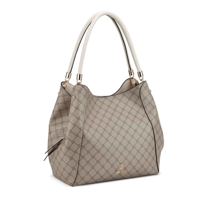 Etta Jet Set Carryall Beige Logomilk WomenMen Nine West Satchels and Shoulder Bags Etta Jet Set Carryall Beige Logomilk WomenMen Nine West Satchels and Shoulder Bags