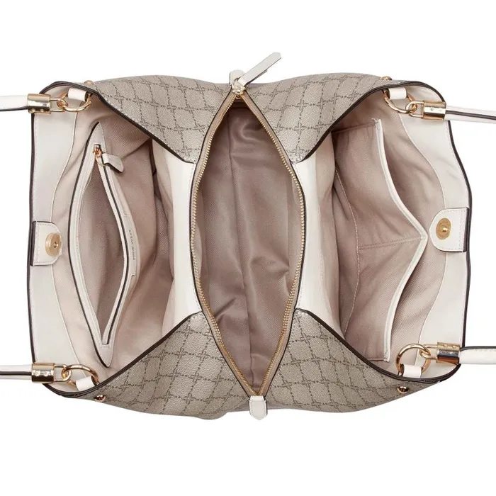 Etta Jet Set Carryall Beige Logomilk WomenMen Nine West Satchels and Shoulder Bags Etta Jet Set Carryall Beige Logomilk WomenMen Nine West Satchels and Shoulder Bags