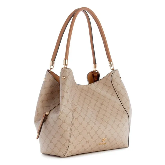 Etta Jet Set Carryall Khaki Logocamel WomenMen Nine West New Handbags