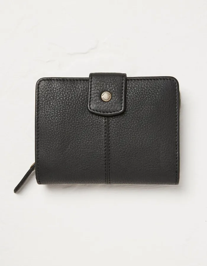 Etta Leather Zip Purse Chocolate Brown Women FatFace Bags and Purses