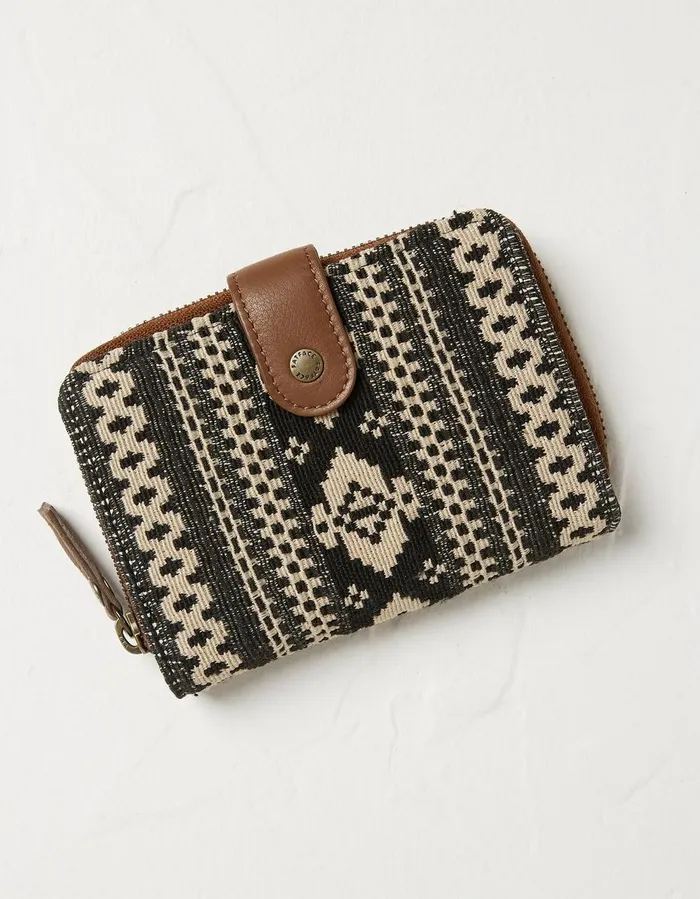 Etta Woven Foldover Purse Black Women FatFace Bags and Purses