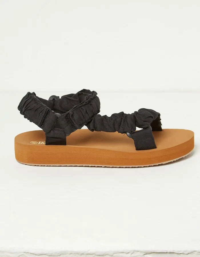 Ettie Comfort Walking Sandal Black Women FatFace Sandals