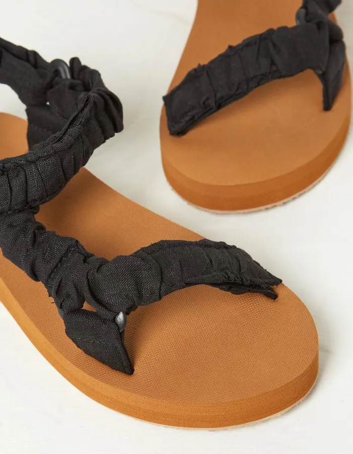 Ettie Comfort Walking Sandal Black Women FatFace Sandals